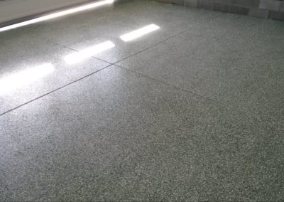 Garage with new epoxy floor